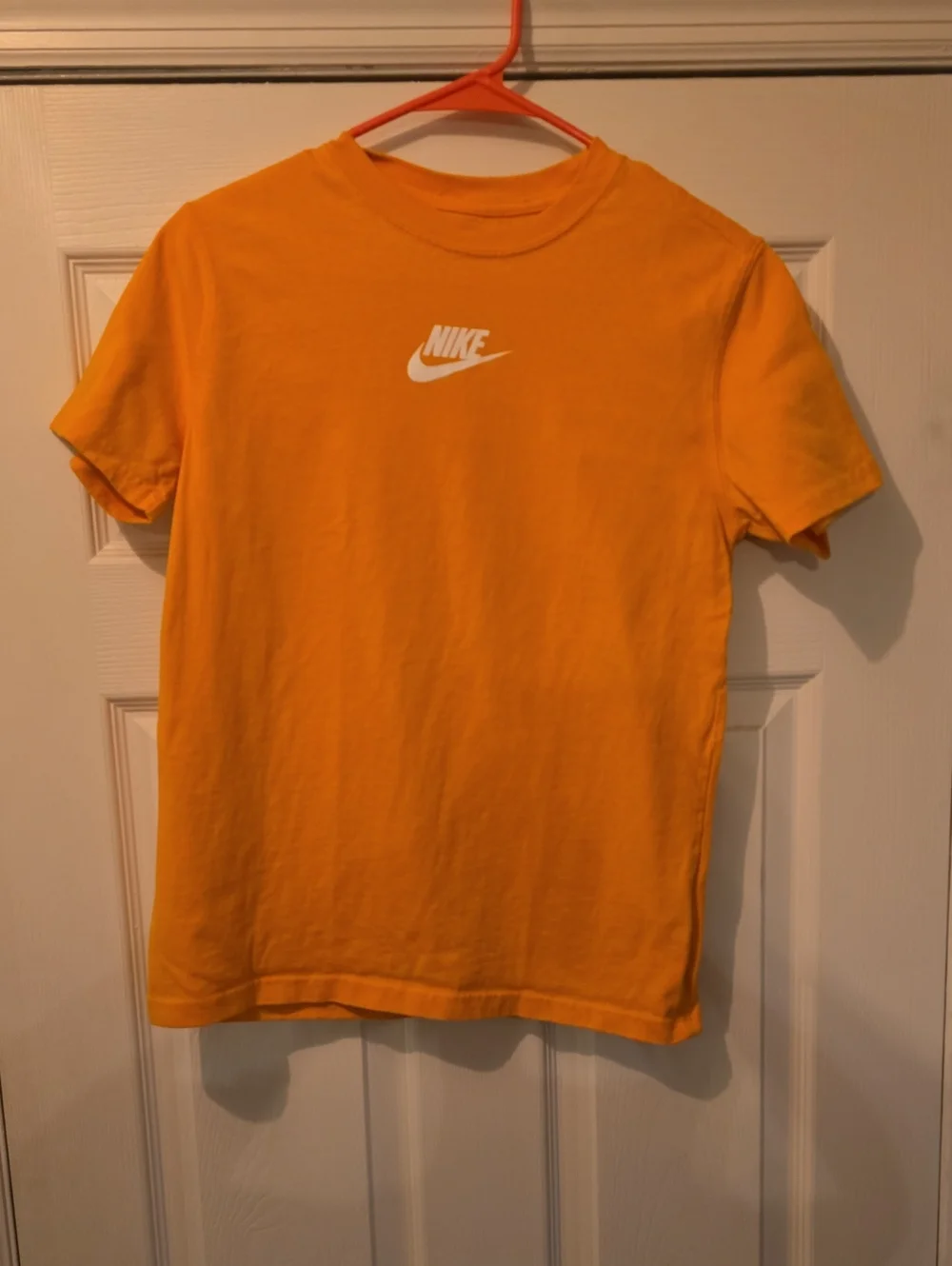 Nike Orange Short-Sleeve Logo Tee for Kids